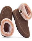 Ossa High Women's Slipper Boot Chocolate and Cream