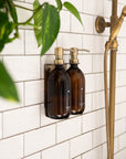 Gold Double Soap Bottle Holder