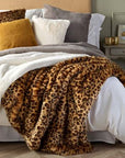 Leopard Print Faux Fur Cushion