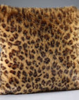 Leopard Print Faux Fur Cushion