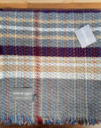 Large Checked Random Recycled Wool Blanket