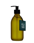 Green Glass Pump Bottle