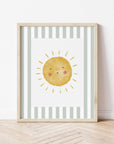 Sunshine Print - Green Stripes