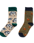 Green Cow Bundle of 2 Bamboo Socks