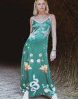 Andromeda Silk Dress in Jungle Altar