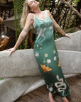 Andromeda Silk Dress in Jungle Altar