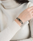Carbon Regent Cord Bracelet