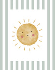 Sunshine Print - Green Stripes