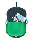 Handmade Leather Saddle Bag - Green