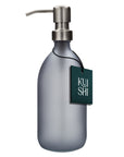 Grey Matte Soap Dispenser with Stainless Steel Pump
