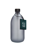Frosted Grey Glass Bottle with Metal Cap