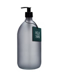 Grey Glass Soap Pump Dispenser