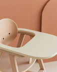 luxury premium Growing Green High Chair Tray Table, detachable cream plywood top, safe resilient easy clean, Nobodinoz design by Ella James at brixbailey.com