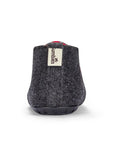 Men's Slipper Boot in Charcoal and Red
