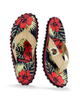 Women's Islander Flip Flops in Denim Hibiscus