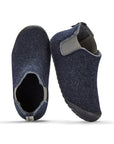 Men's Slipper Boot in Navy and Grey