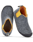 Slipper Boot in Grey and Curry