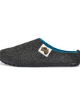 Outback Women's Slipper in Charcoal and Turquoise