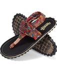 Women's Slingback Sandals in Aboriginal Print