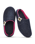 Outback Women's Slipper in Navy and Pink