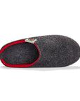 Outback Men's Slipper in Charcoal and Red