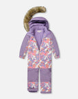 One Piece Discover Snowsuit Lilac Retro Flower Print