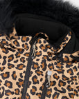 One Piece Play Snowsuit in Beige Leopard