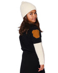 Black Knitted Sweater with Bear Intarsia