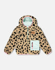 Reversible Mid Season Sherpa Jacket in Leopard Print