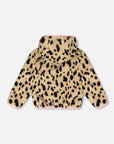 Reversible Mid Season Sherpa Jacket in Leopard Print