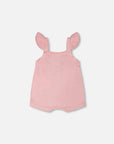 Knit Strawberry Romper Light Pink-2