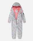 Kids Mid Season One Piece Outerwear Blue Flower Print
