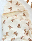 Baby Bear Hooded Bath Towel Receiving Blanket