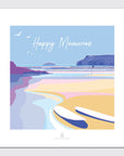 Happy Memories Seaside Quote Art Print 40x40cm