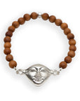 Harmony Bracelet in Sandalwood and Silver