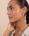 Silver Knotted Hoop Earrings