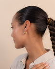 Gold Small Sculpted Hoop Earrings