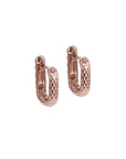 Honey Bee Hoop Earrings in Rose Gold and Silver