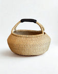 Handwoven Ghana Kettle Basket with Handle