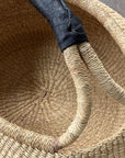Handwoven Ghana Kettle Basket with Handle
