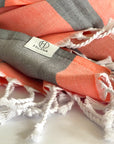 Samara Gray - Orange Turkish Towel-2