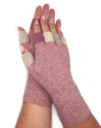 Possum Merino & Silk Multicoloured Fingerless Gloves