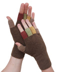 Possum Merino & Silk Multicoloured Fingerless Gloves
