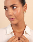 Bold Sol Hoop Earrings with Black Onyx in Gold