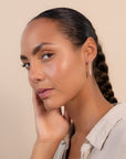 Streamline Long Hoops Minimalist Silver Earrings