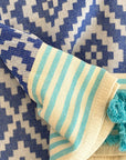 Merida Turkish Towel / Blanket - Blue-2