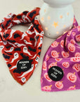 Orange Bats + Ghosts Halloween Dog Bandana 👻