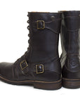 Brown Leather Harley Boots