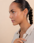 Silver Knotted Hoop Earrings
