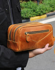 The Nomad Toiletry Bag | Genuine Leather Travel Toiletry Bag